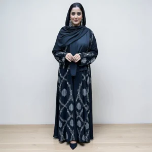 প্রিমিয়াম ৩-পার্ট ভাইরাল স্টোন ওয়ার্ক বোরকা সেট - (আলাদা কোটি, ইনার ও হিজাব)